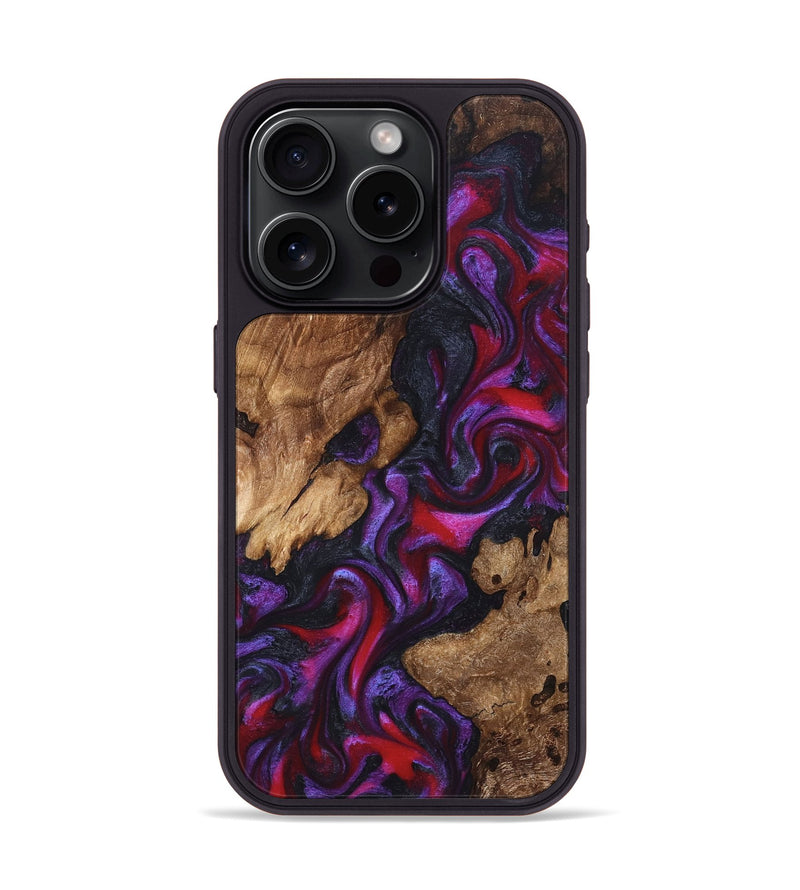 iPhone 15 Pro Wood Phone Case - Kailee (Purple, 822122)