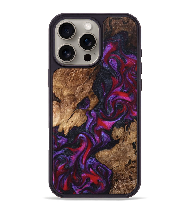 iPhone 16 Pro Max Wood Phone Case - Kailee (Purple, 822122)