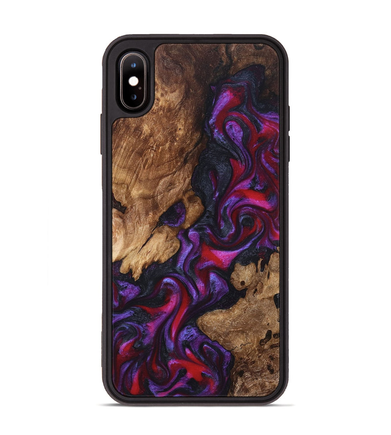 iPhone Xs Max Wood Phone Case - Kailee (Purple, 822122)