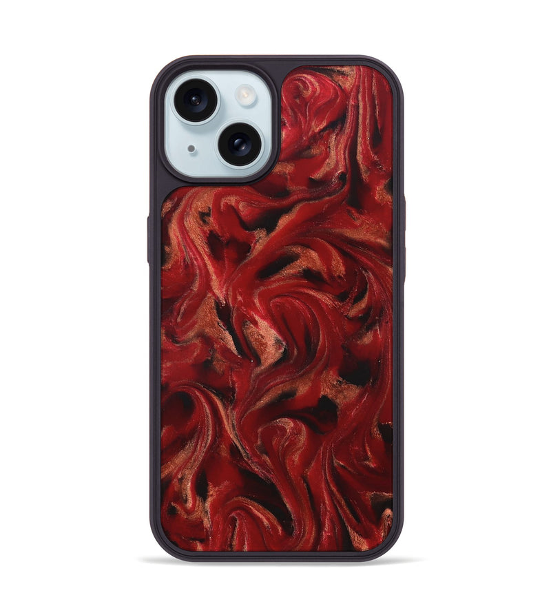 iPhone 15 ResinArt Phone Case - Margot (Red, 822123)