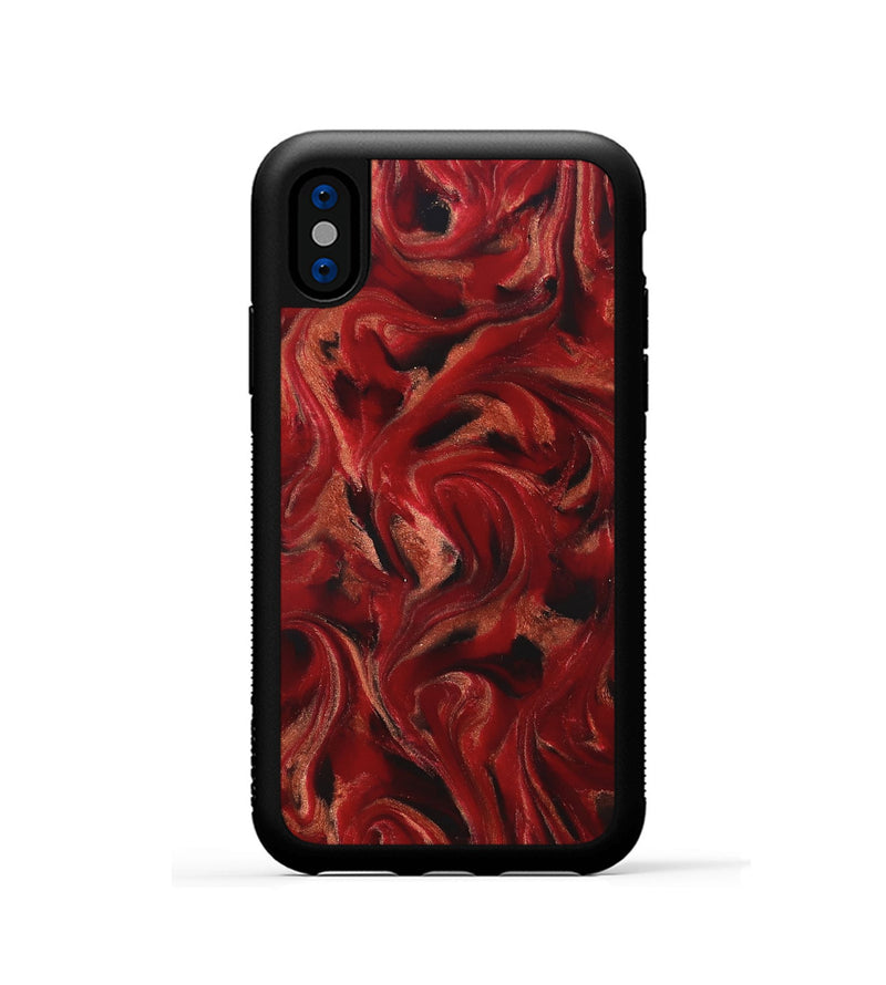 iPhone Xs ResinArt Phone Case - Margot (Red, 822123)