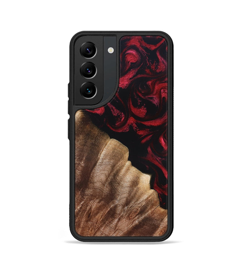 Galaxy S22 Wood Phone Case - Meda (Red, 822124)