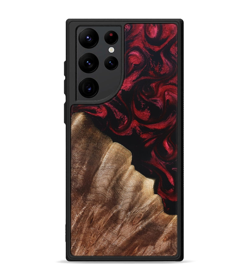 Galaxy S22 Ultra Wood Phone Case - Meda (Red, 822124)