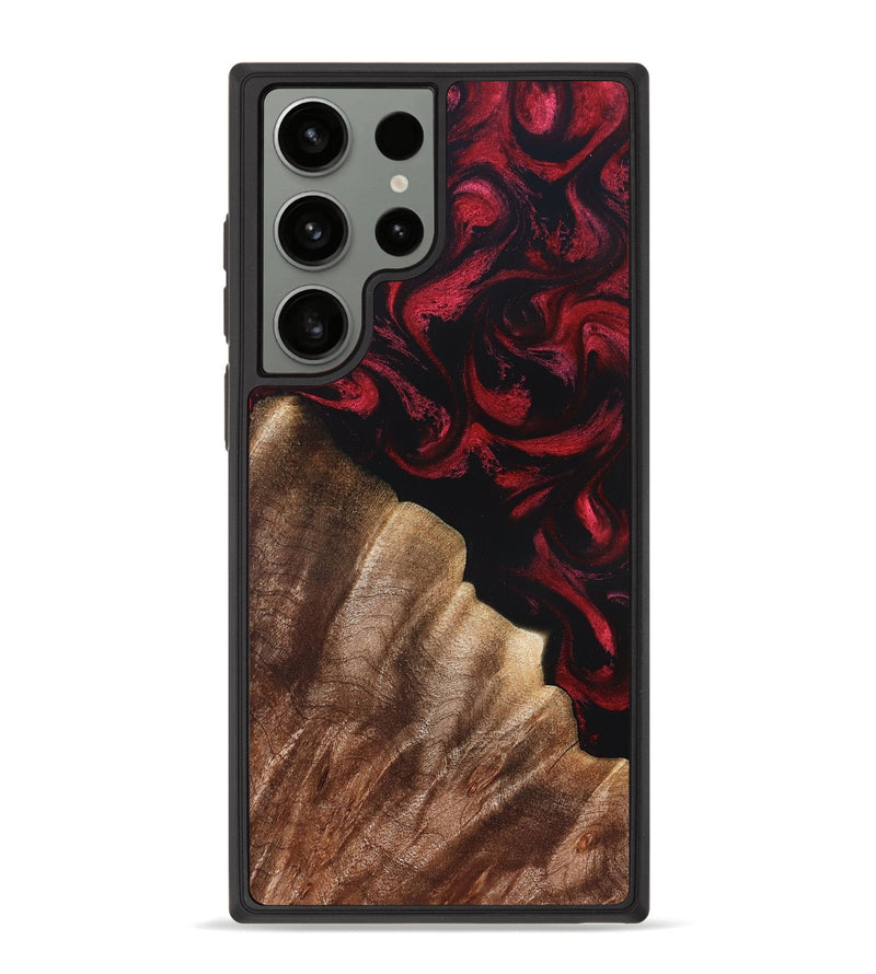 Galaxy S23 Ultra Wood Phone Case - Meda (Red, 822124)