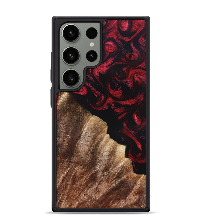 Galaxy S24 Ultra Wood Phone Case - Meda (Red, 822124)