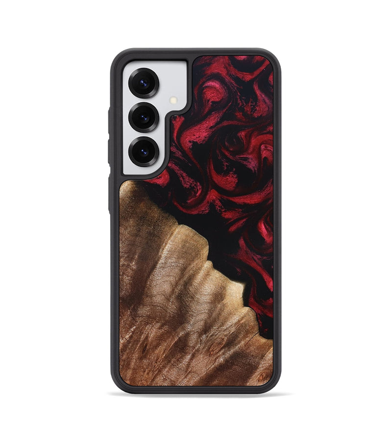 Galaxy S25 Wood Phone Case - Meda (Red, 822124)