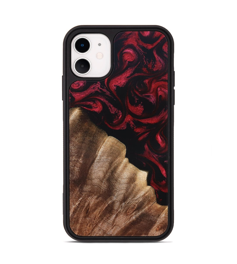 iPhone 11 Wood Phone Case - Meda (Red, 822124)