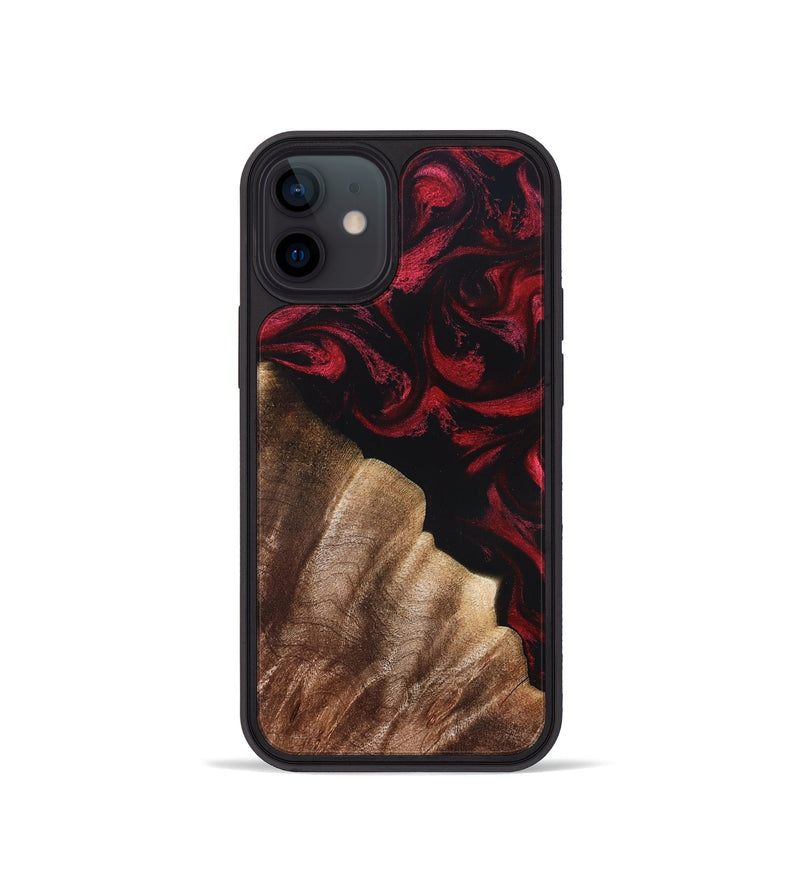 iPhone 12 mini Wood Phone Case - Meda (Red, 822124)