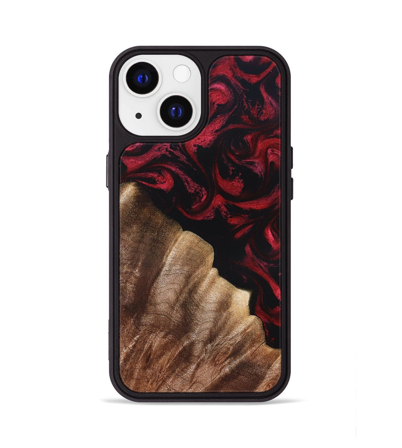 iPhone 13 Wood Phone Case - Meda (Red, 822124)