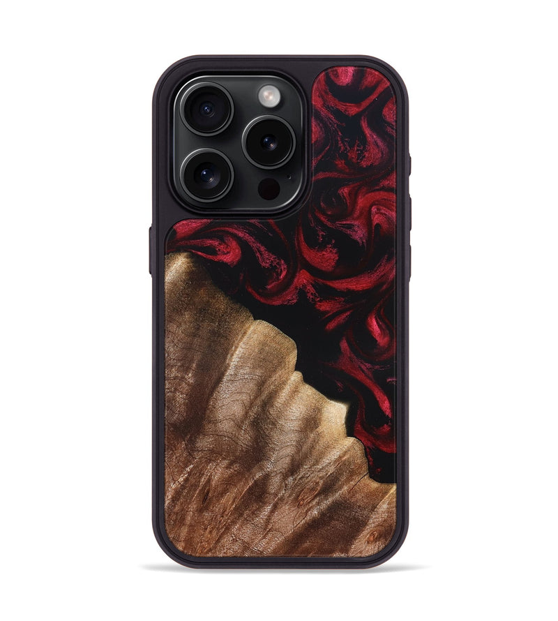 iPhone 15 Pro Wood Phone Case - Meda (Red, 822124)