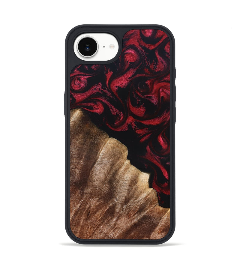 iPhone 16e Wood Phone Case - Meda (Red, 822124)