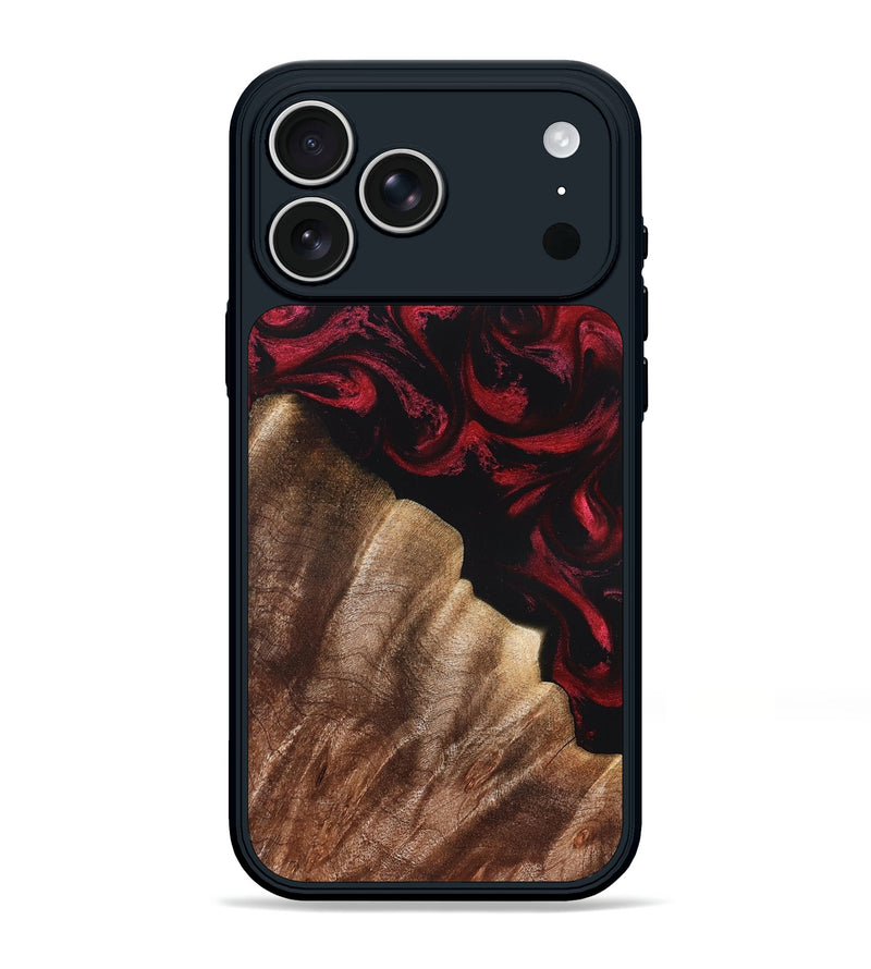 iPhone 17 Pro Max Wood Phone Case - Meda (Red, 822124)