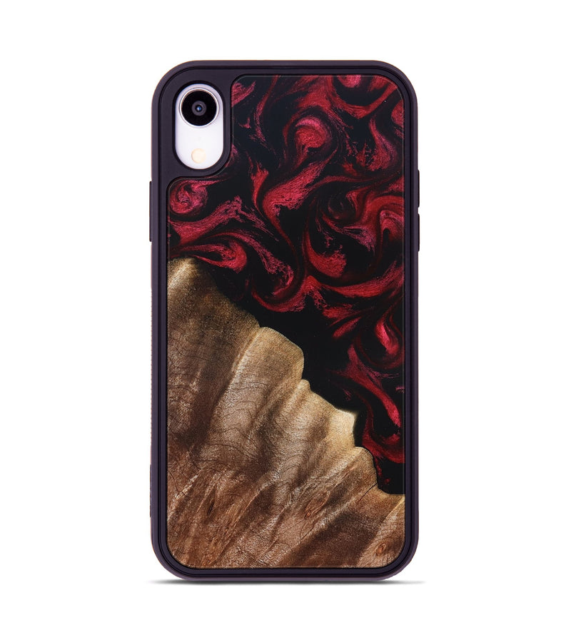 iPhone Xr Wood Phone Case - Meda (Red, 822124)