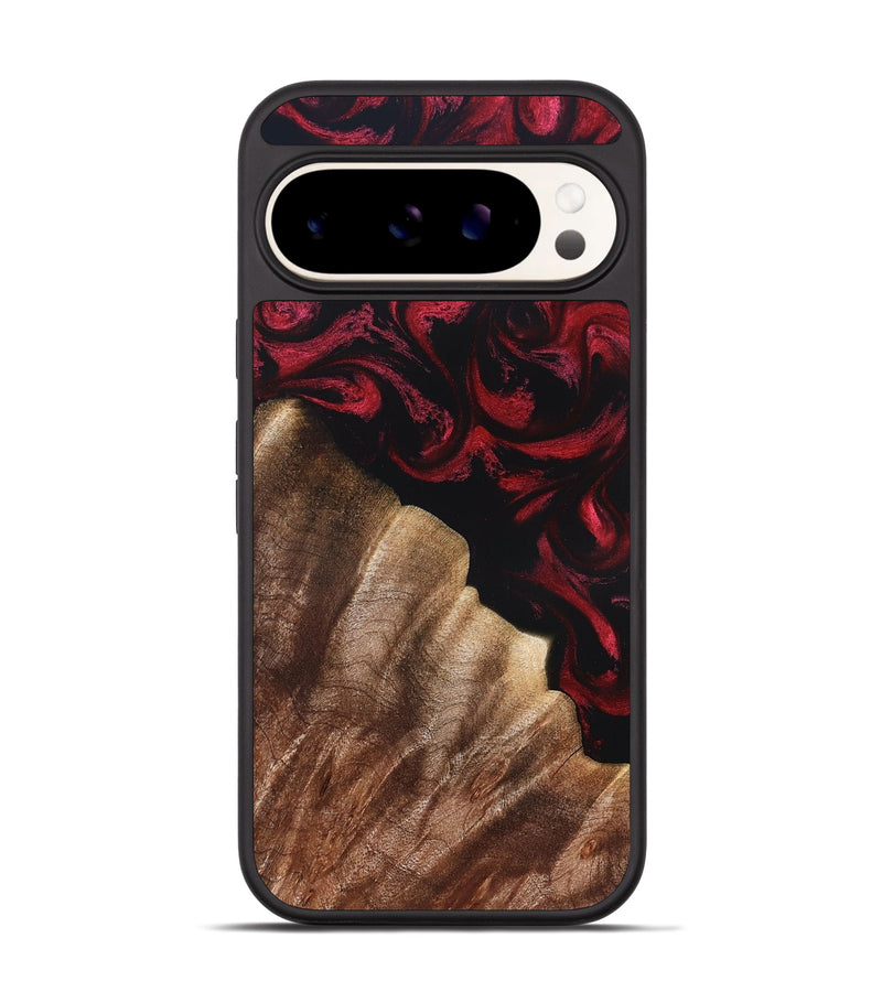 Pixel 9 Pro Wood Phone Case - Meda (Red, 822124)