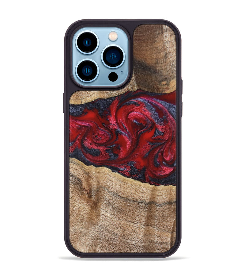 iPhone 14 Pro Max Wood Phone Case - Siobhan (Red, 822125)