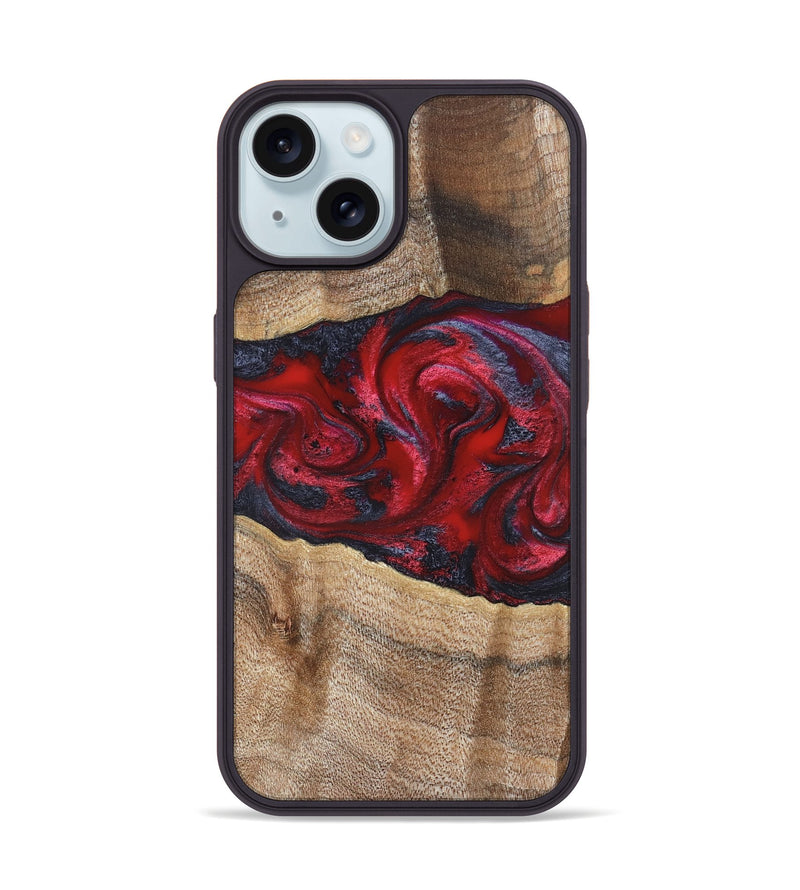 iPhone 15 Wood Phone Case - Siobhan (Red, 822125)