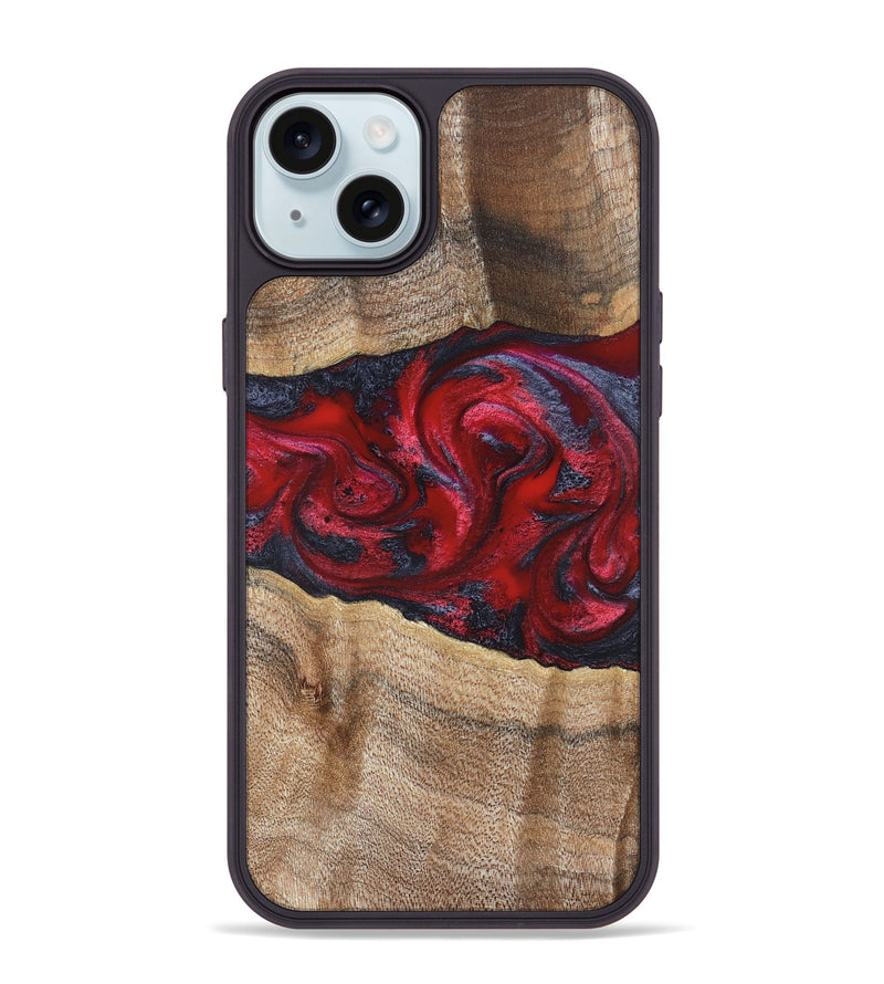 iPhone 15 Plus Wood Phone Case - Siobhan (Red, 822125)