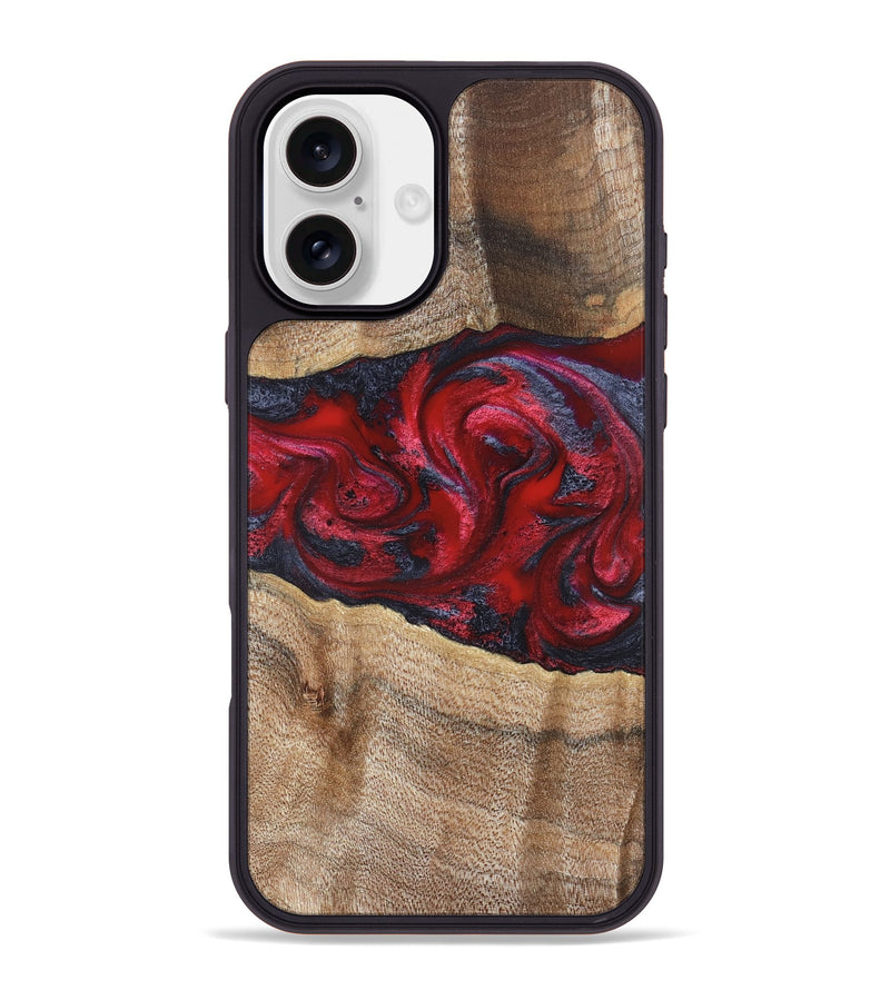 iPhone 16 Plus Wood Phone Case - Siobhan (Red, 822125)