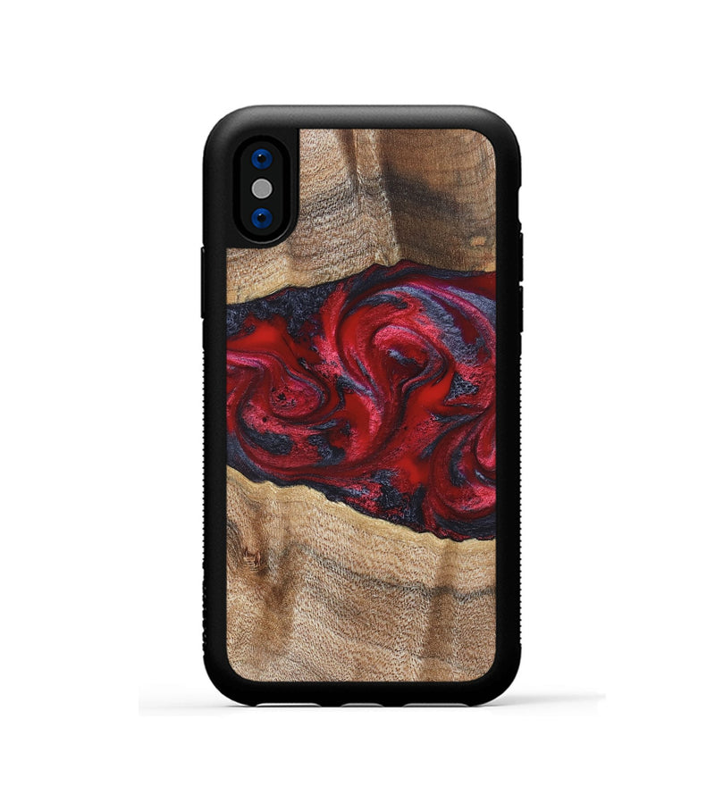 iPhone Xs Wood Phone Case - Siobhan (Red, 822125)
