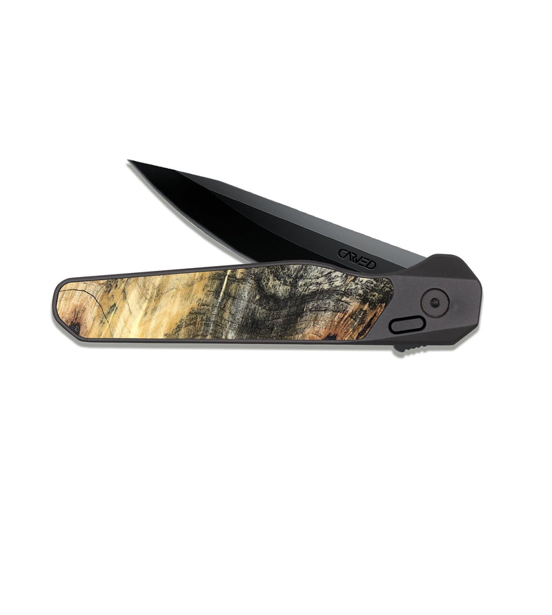 EDC Dark Slate Wood Pocket Knife - Lea (Wood Burl, 822132)