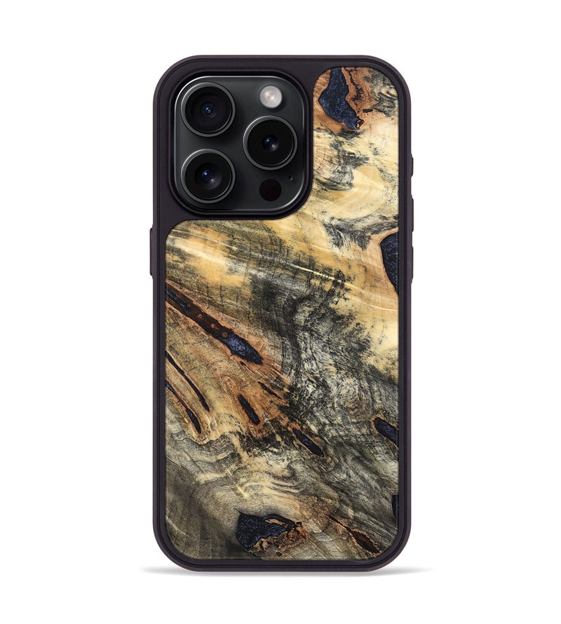 iPhone 15 Pro Wood Phone Case - Lea (Wood Burl, 822132)