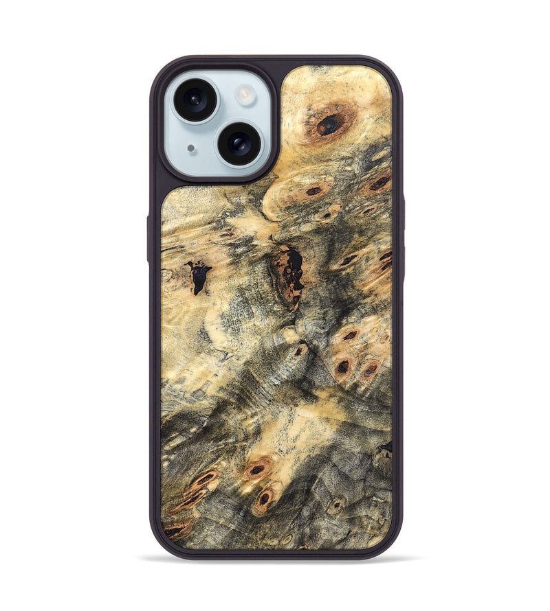 iPhone 15 Wood Phone Case - Calvin (Wood Burl, 822139)