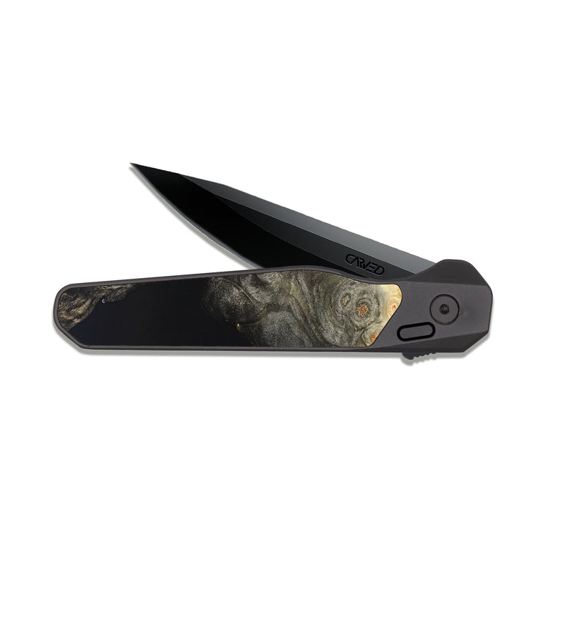 EDC Dark Slate Wood Pocket Knife - Amarion (Wood Burl, 822145)