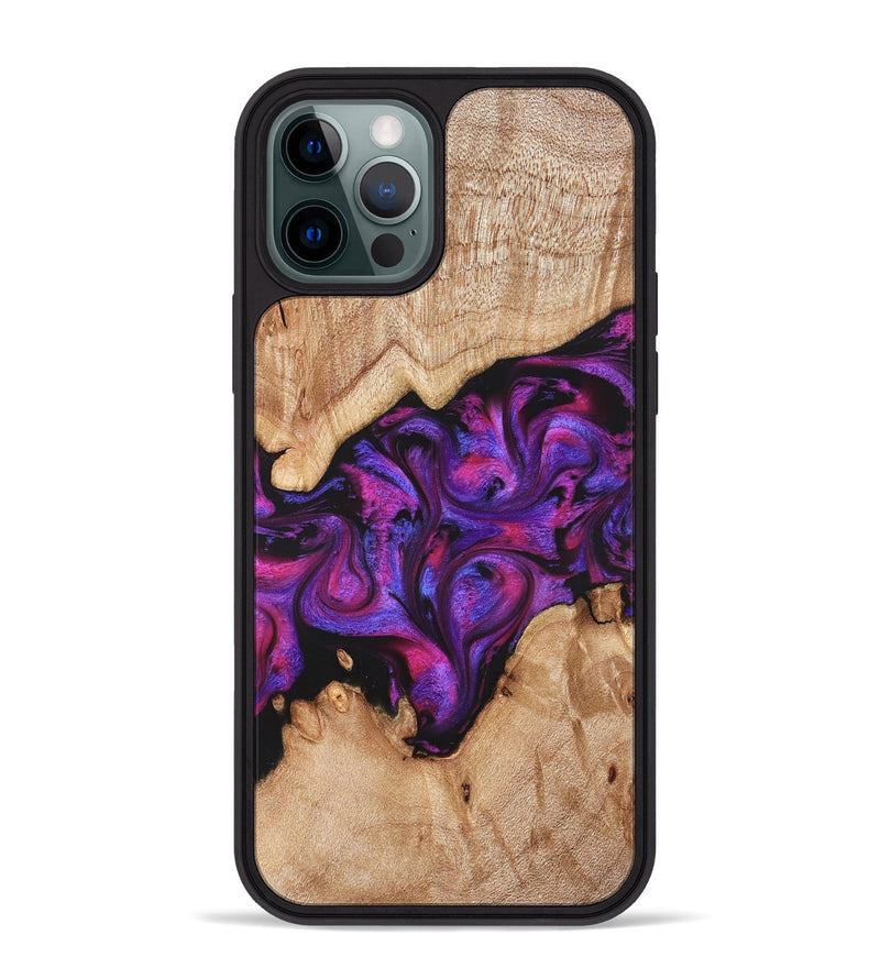 iPhone 12 Pro Max Wood Phone Case - Moses (Purple, 822147)