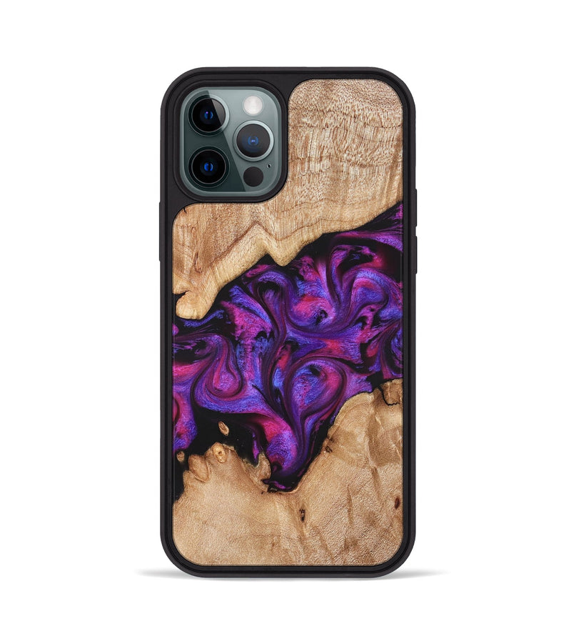 iPhone 12 Pro Wood Phone Case - Moses (Purple, 822147)