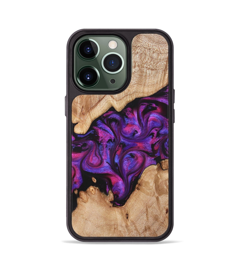 iPhone 13 Pro Wood Phone Case - Moses (Purple, 822147)