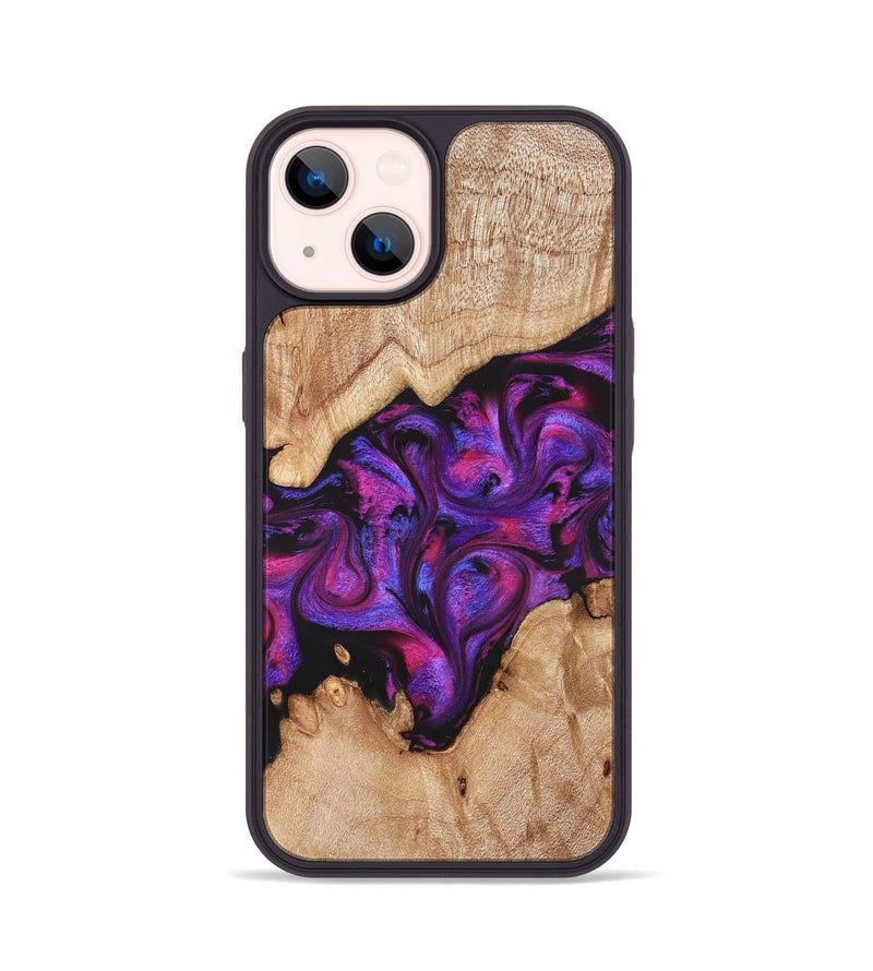 iPhone 14 Wood Phone Case - Moses (Purple, 822147)