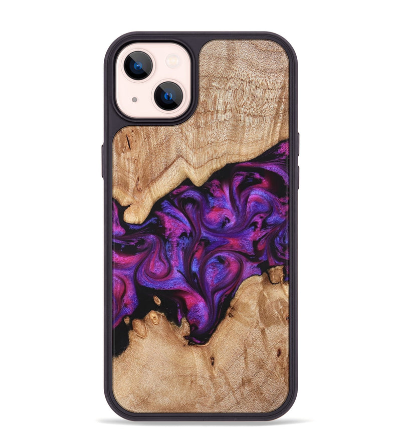 iPhone 14 Plus Wood Phone Case - Moses (Purple, 822147)