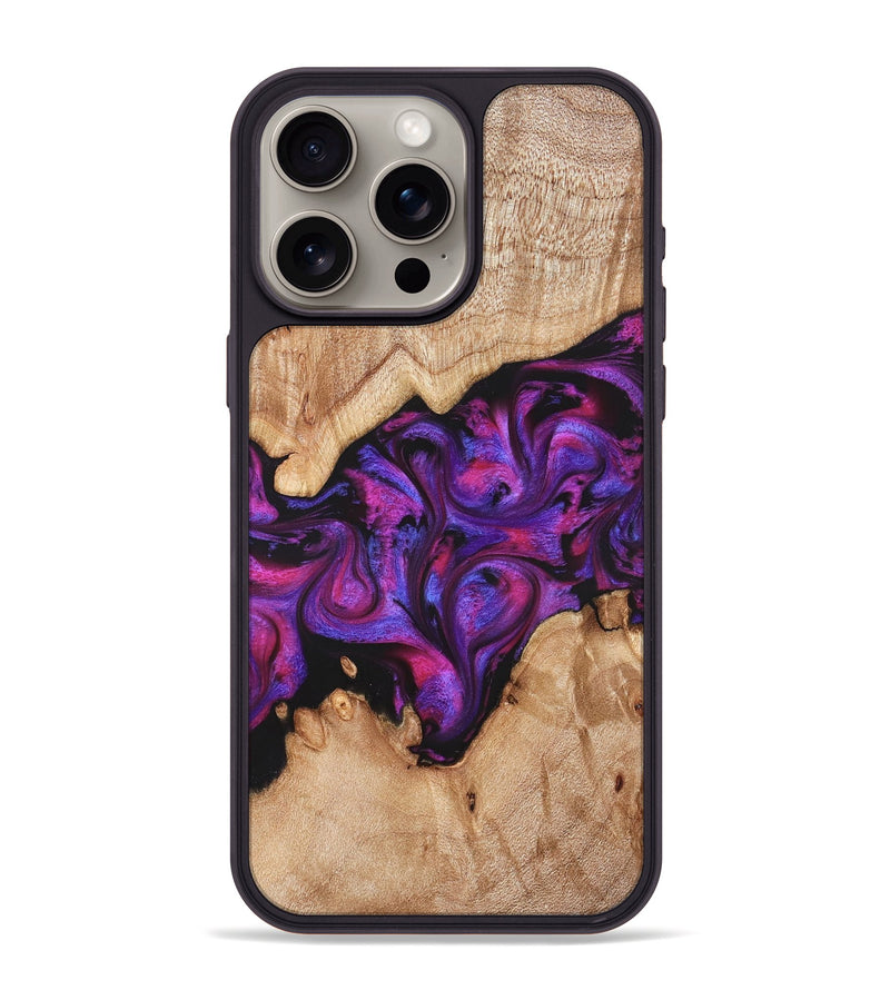 iPhone 15 Pro Max Wood Phone Case - Moses (Purple, 822147)