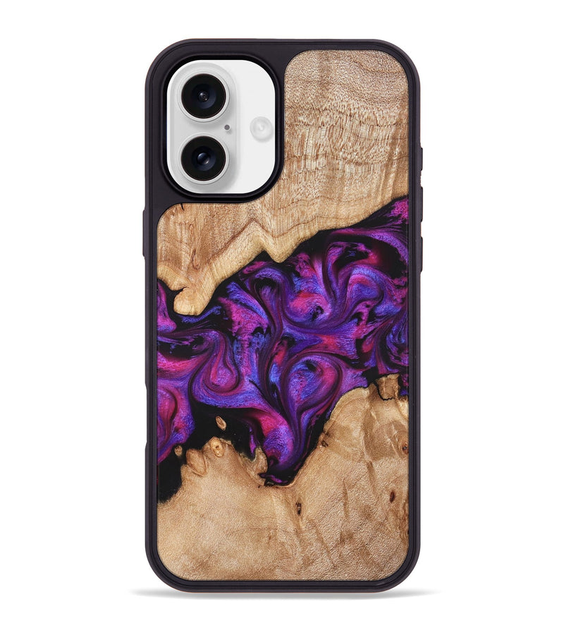 iPhone 16 Plus Wood Phone Case - Moses (Purple, 822147)