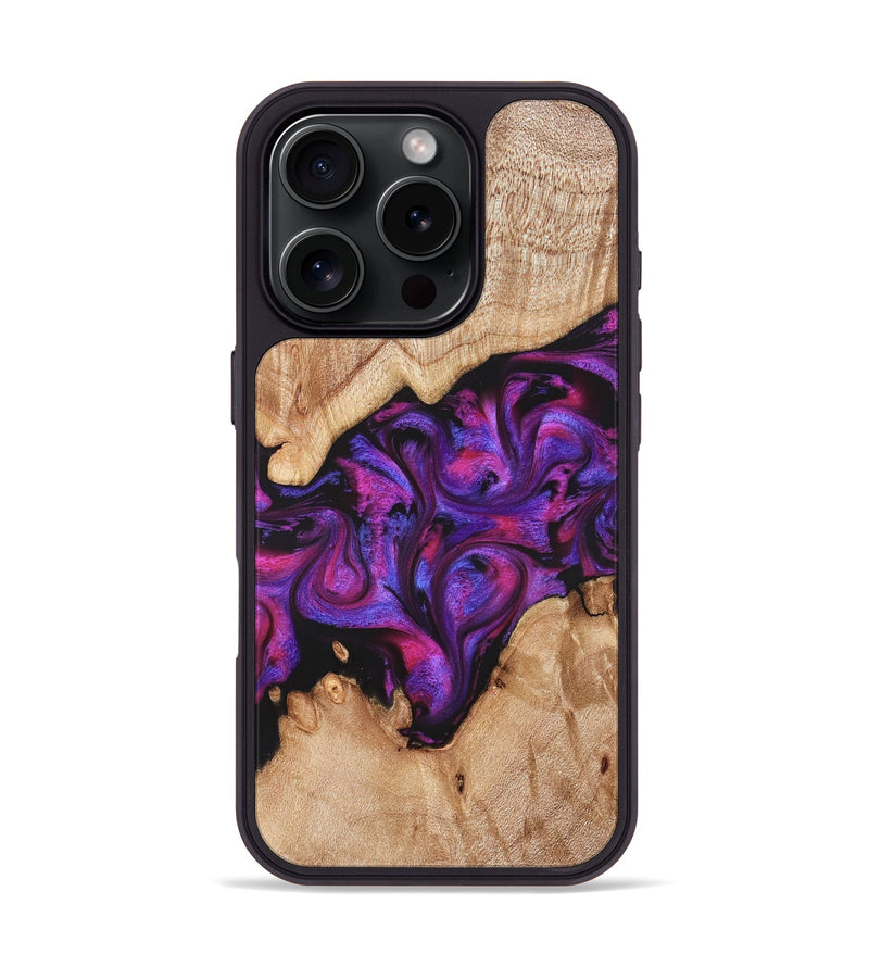 iPhone 16 Pro Wood Phone Case - Moses (Purple, 822147)
