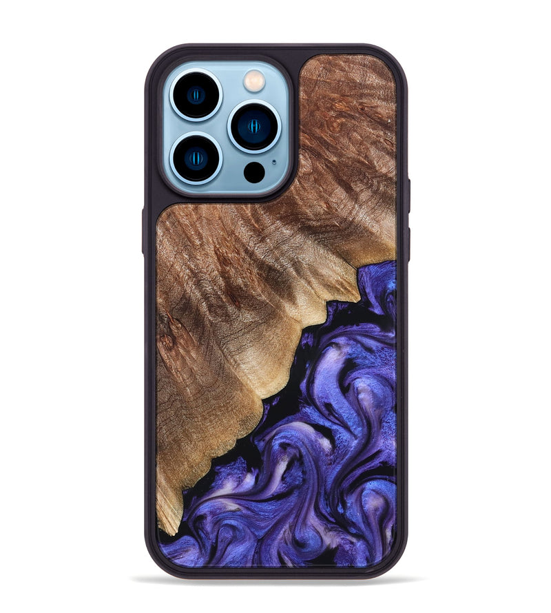 iPhone 14 Pro Max Wood Phone Case - Dick (Purple, 822148)