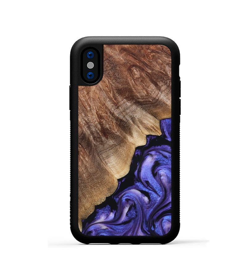 iPhone Xs Wood Phone Case - Dick (Purple, 822148)