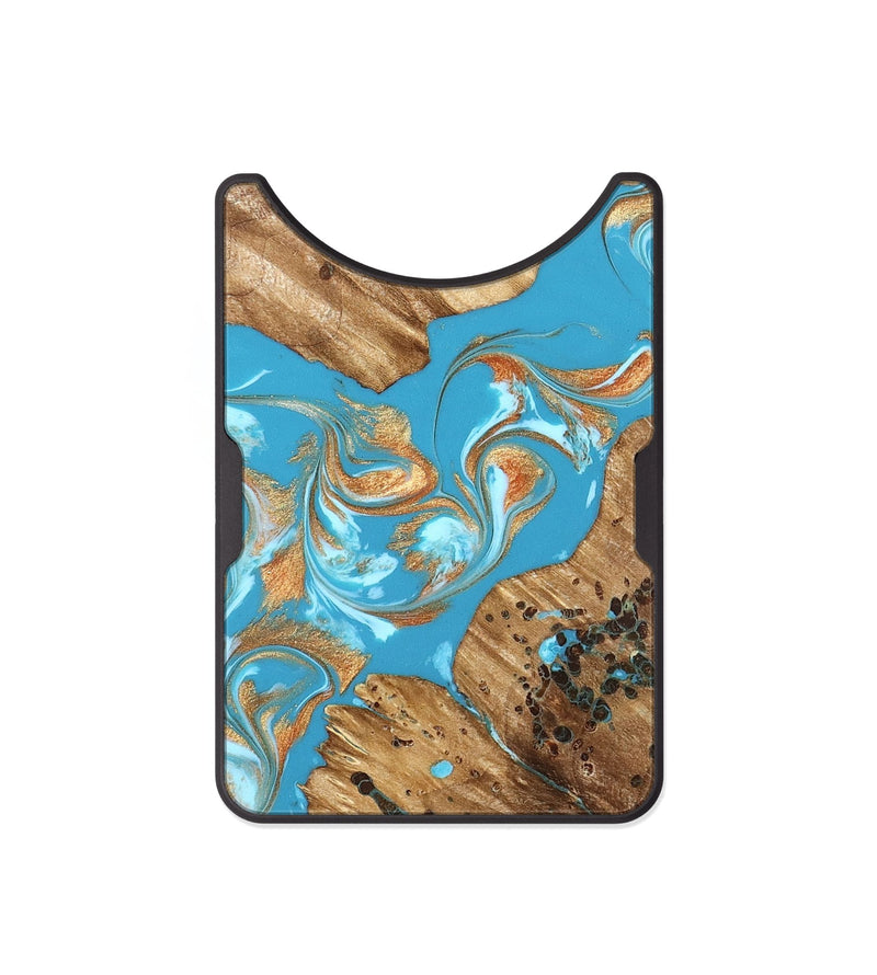 Alloy Wood Wallet - Qiana (Teal & Gold, 822149)
