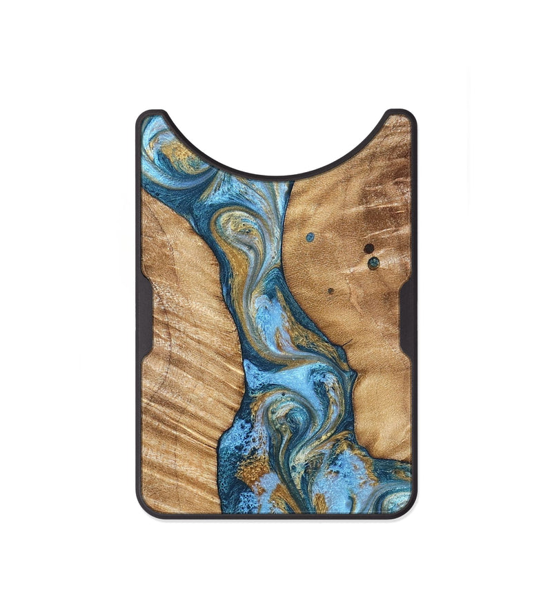 Alloy Wood Wallet - Hank (Teal & Gold, 822150)