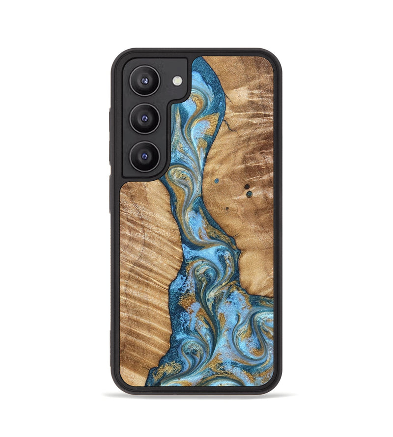 Galaxy S23 Wood Phone Case - Hank (Teal & Gold, 822150)