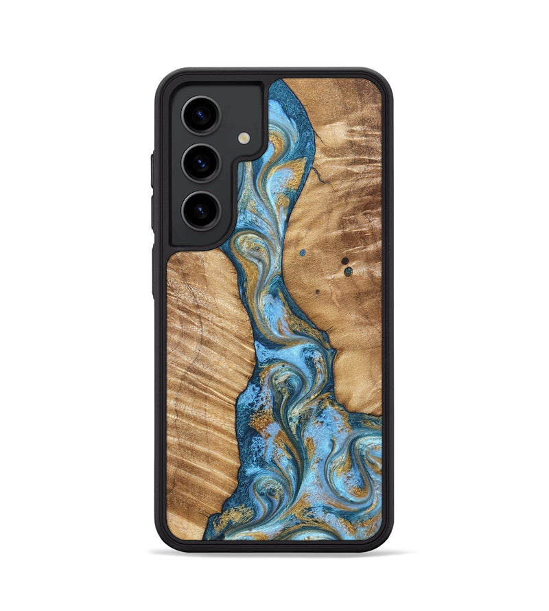 Galaxy S24 Wood Phone Case - Hank (Teal & Gold, 822150)