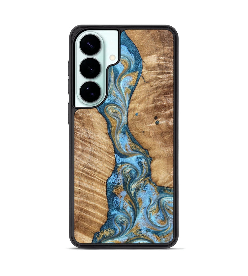 Galaxy S26 Plus Wood Phone Case - Hank (Teal & Gold, 822150)