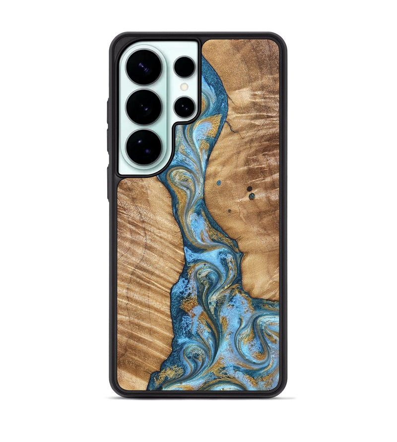 Galaxy S26 Ultra Wood Phone Case - Hank (Teal & Gold, 822150)