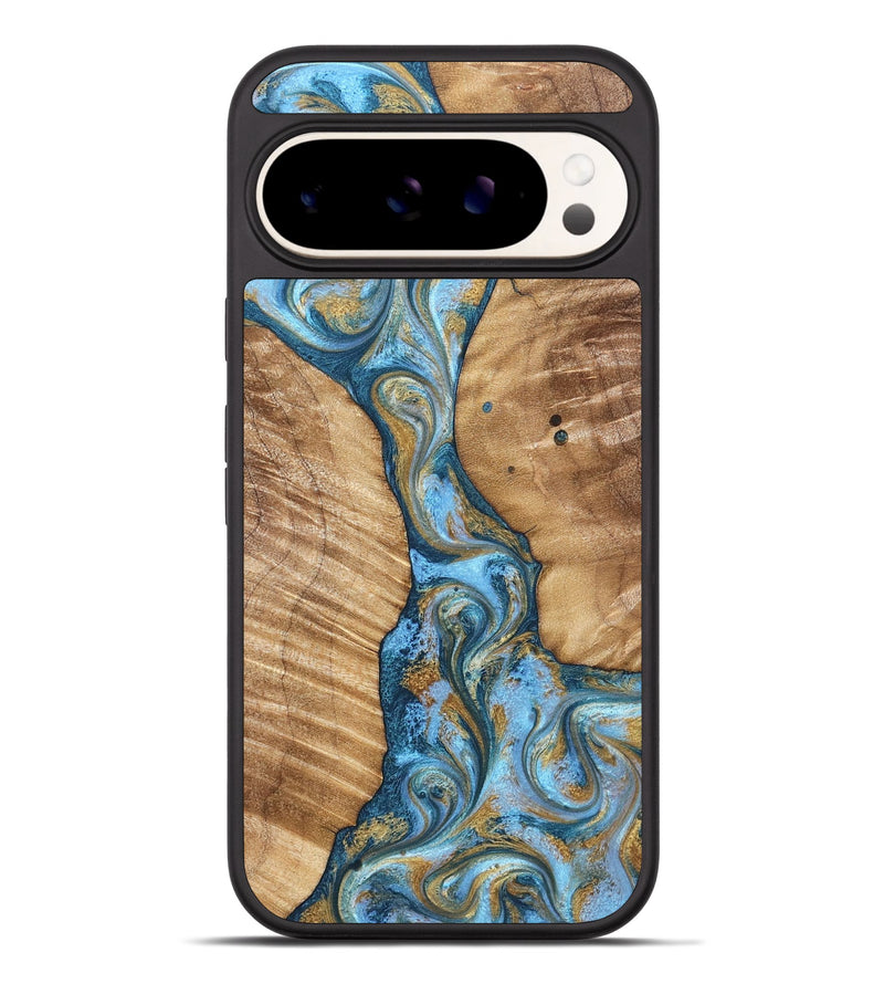 Pixel 9 Pro XL Wood Phone Case - Hank (Teal & Gold, 822150)