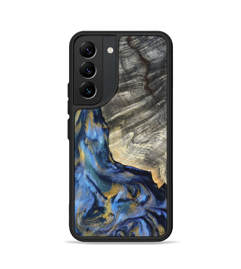 Galaxy S22 Wood Phone Case - Luciano (Teal & Gold, 822152)