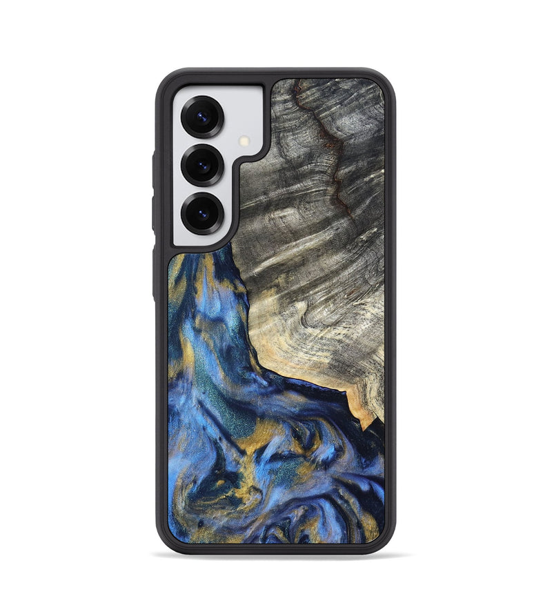 Galaxy S25 Wood Phone Case - Luciano (Teal & Gold, 822152)