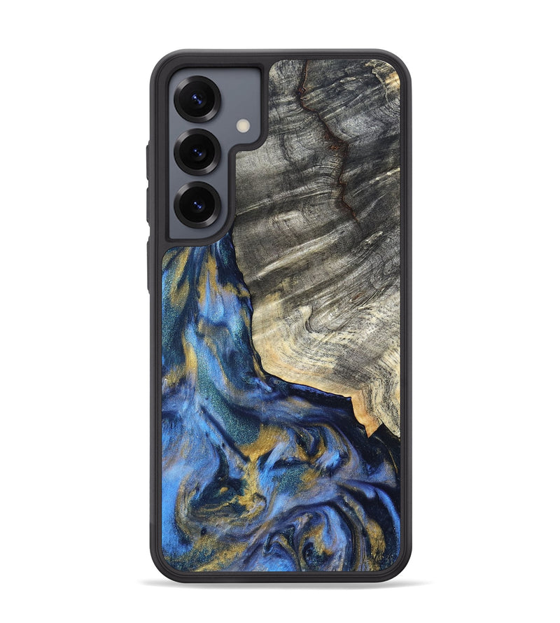 Galaxy S25 Plus Wood Phone Case - Luciano (Teal & Gold, 822152)