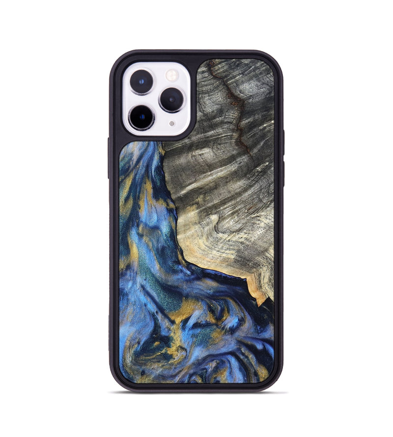 iPhone 11 Pro Wood Phone Case - Luciano (Teal & Gold, 822152)
