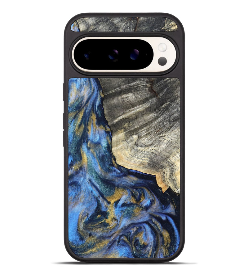 Pixel 9 Pro XL Wood Phone Case - Luciano (Teal & Gold, 822152)
