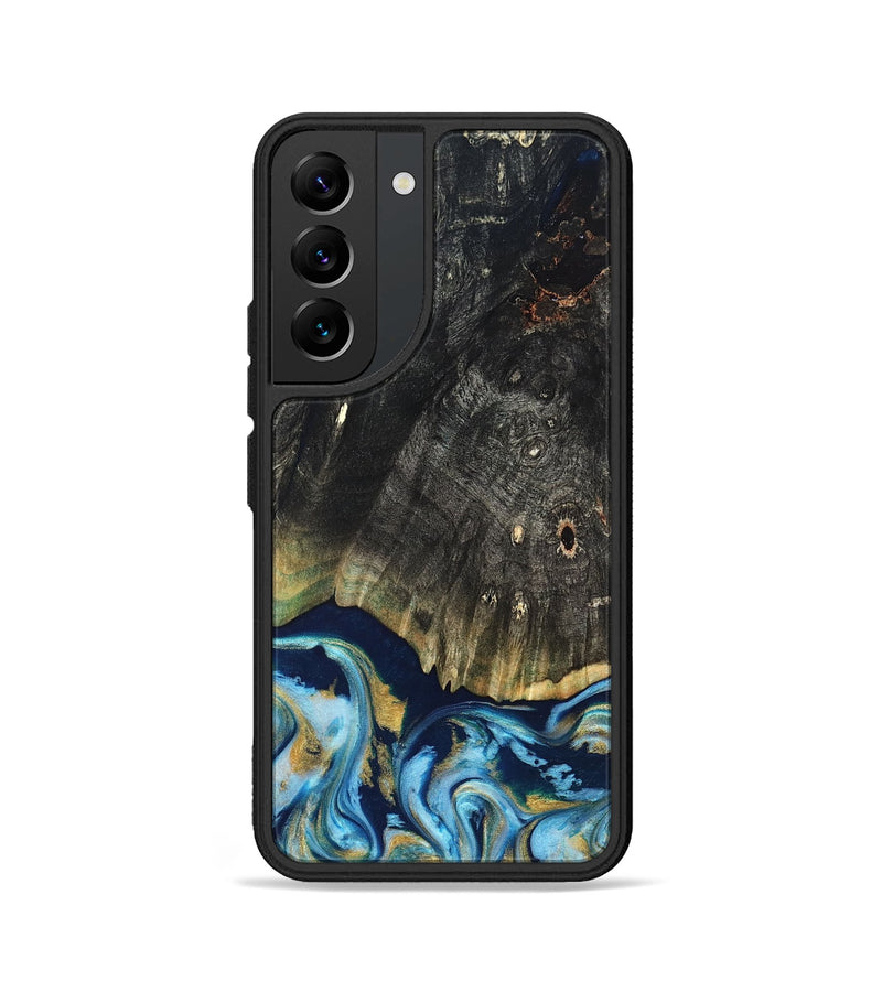 Galaxy S22 Wood Phone Case - Devonta (Teal & Gold, 822153)